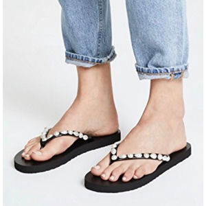 Tory Burch Pearl Thin Flip Flops Size 8. Worn maybe once or twice.